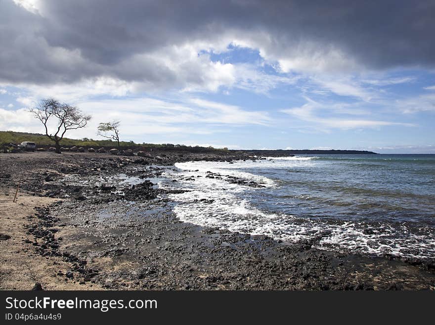 Ahihi-Kinau Reserve near La Perouse Bay. Ahihi-Kinau Reserve near La Perouse Bay