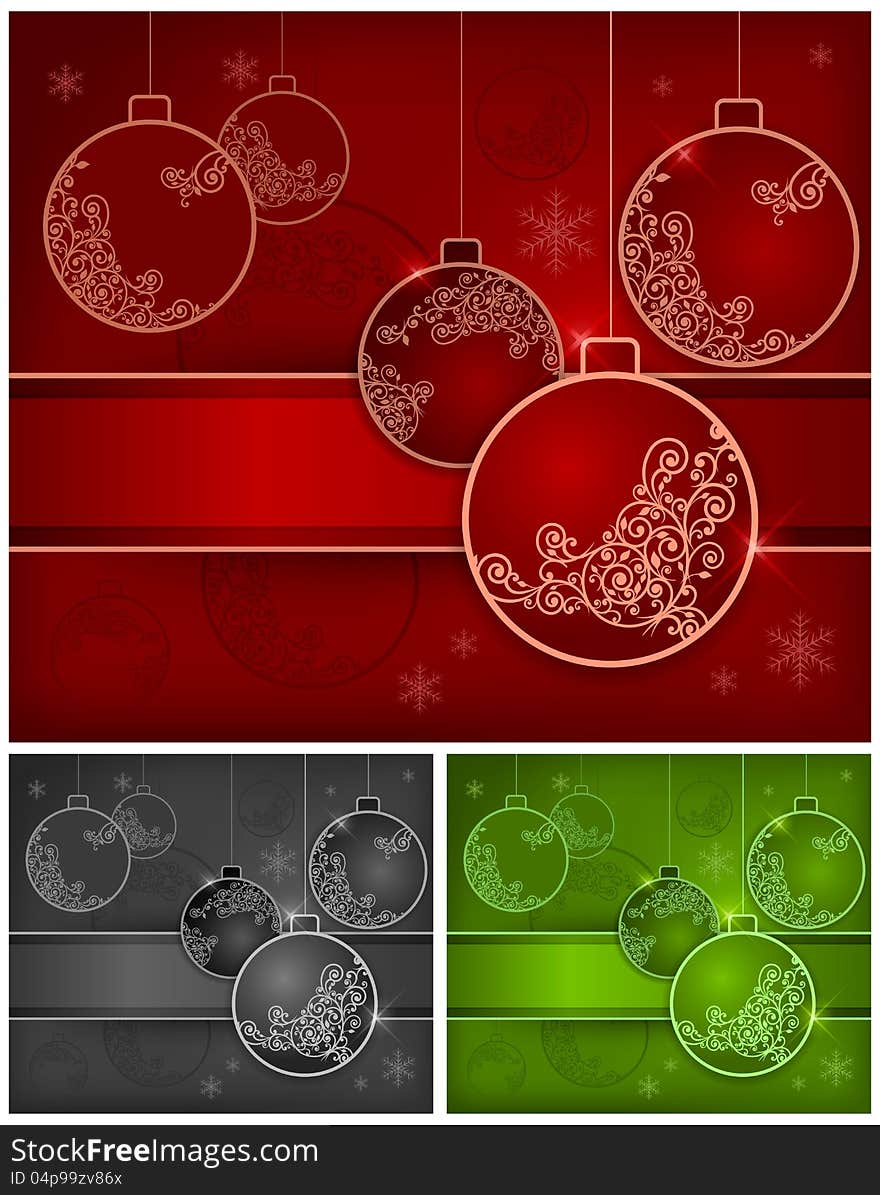 Background with baubles