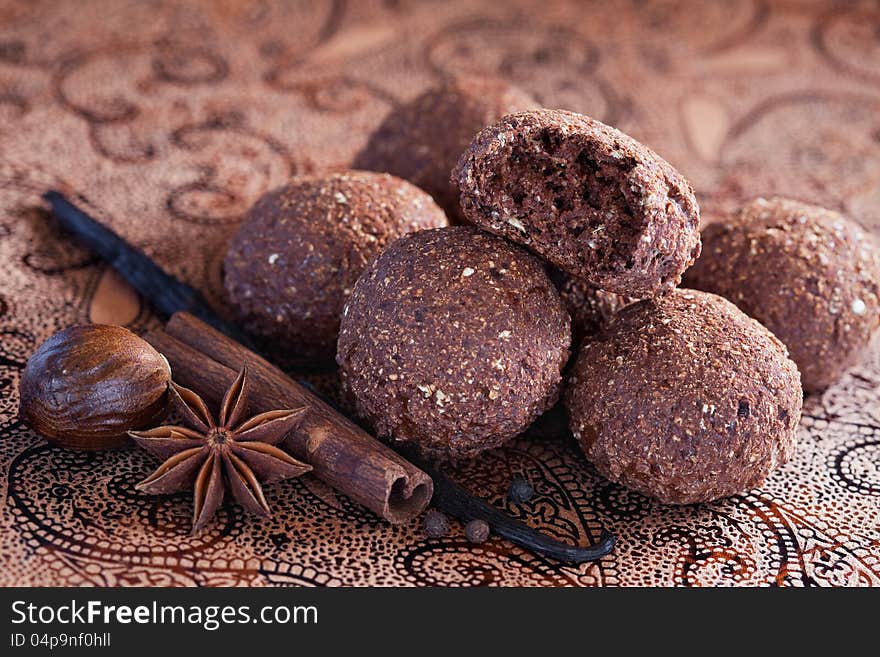 Oatmeal and chocolate cookies