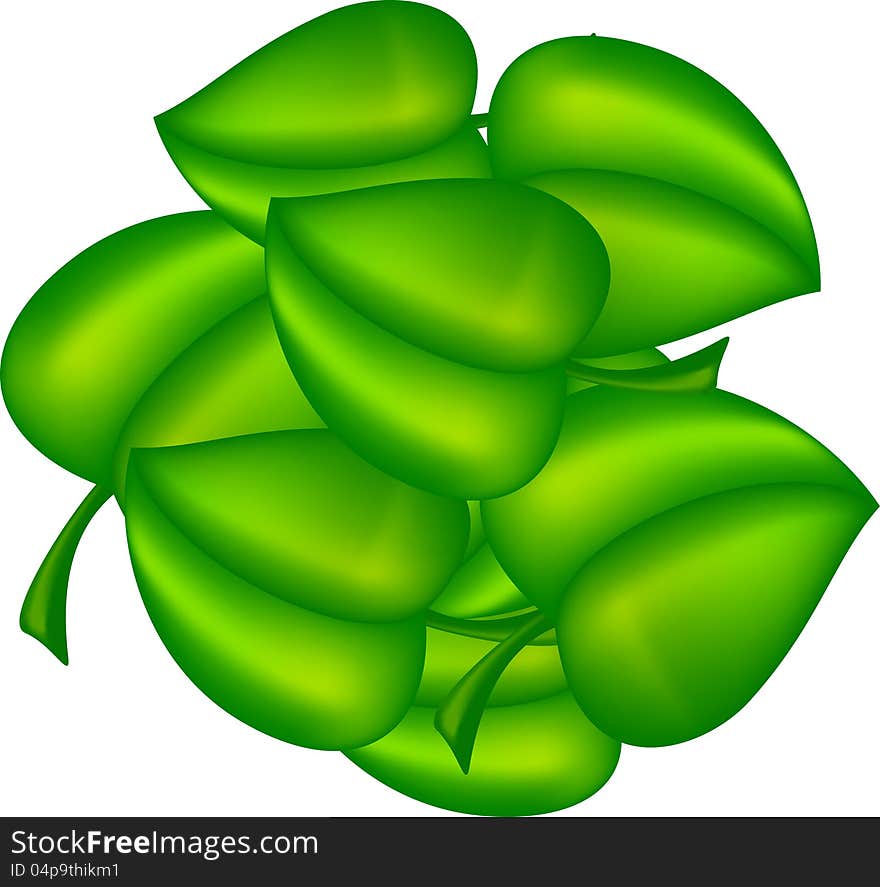 Vector pattern of green leaves. Vector pattern of green leaves