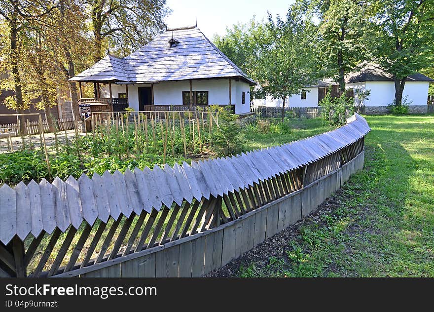 Generic transylvania rural household with old house. Generic transylvania rural household with old house