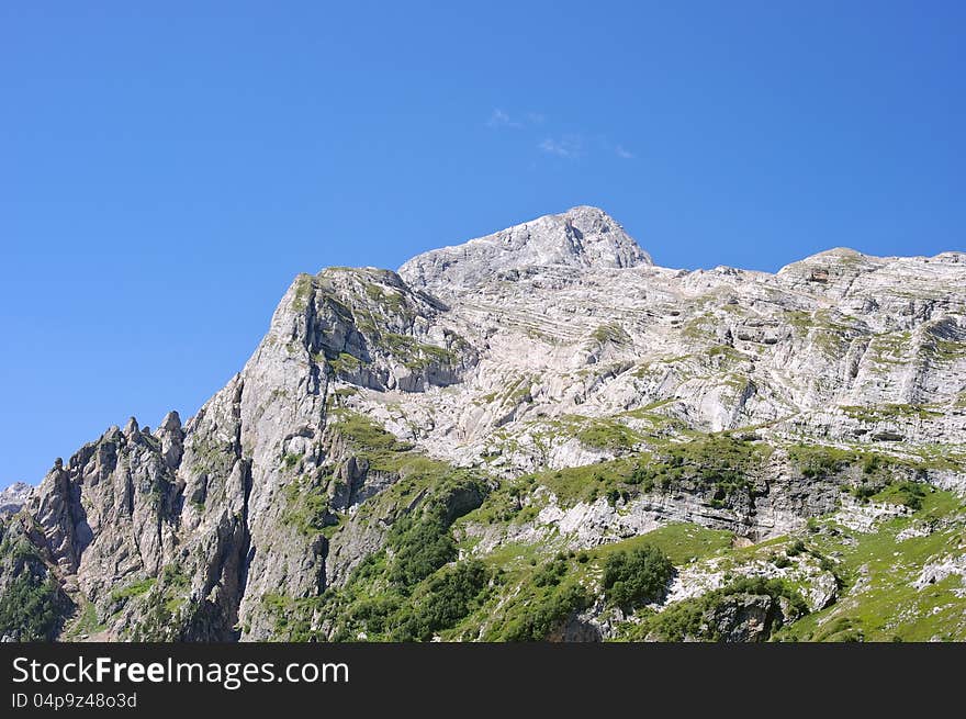 Mountain peak Fisht near the Sochi in summer sunny day