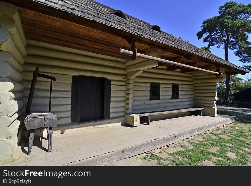 Old rustic house porch