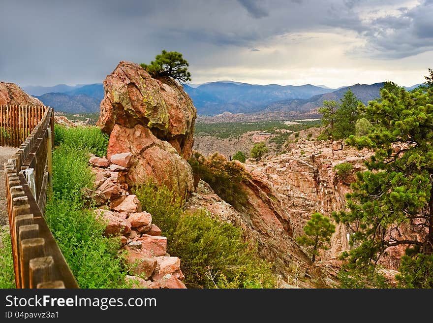 Rocky mountain view.