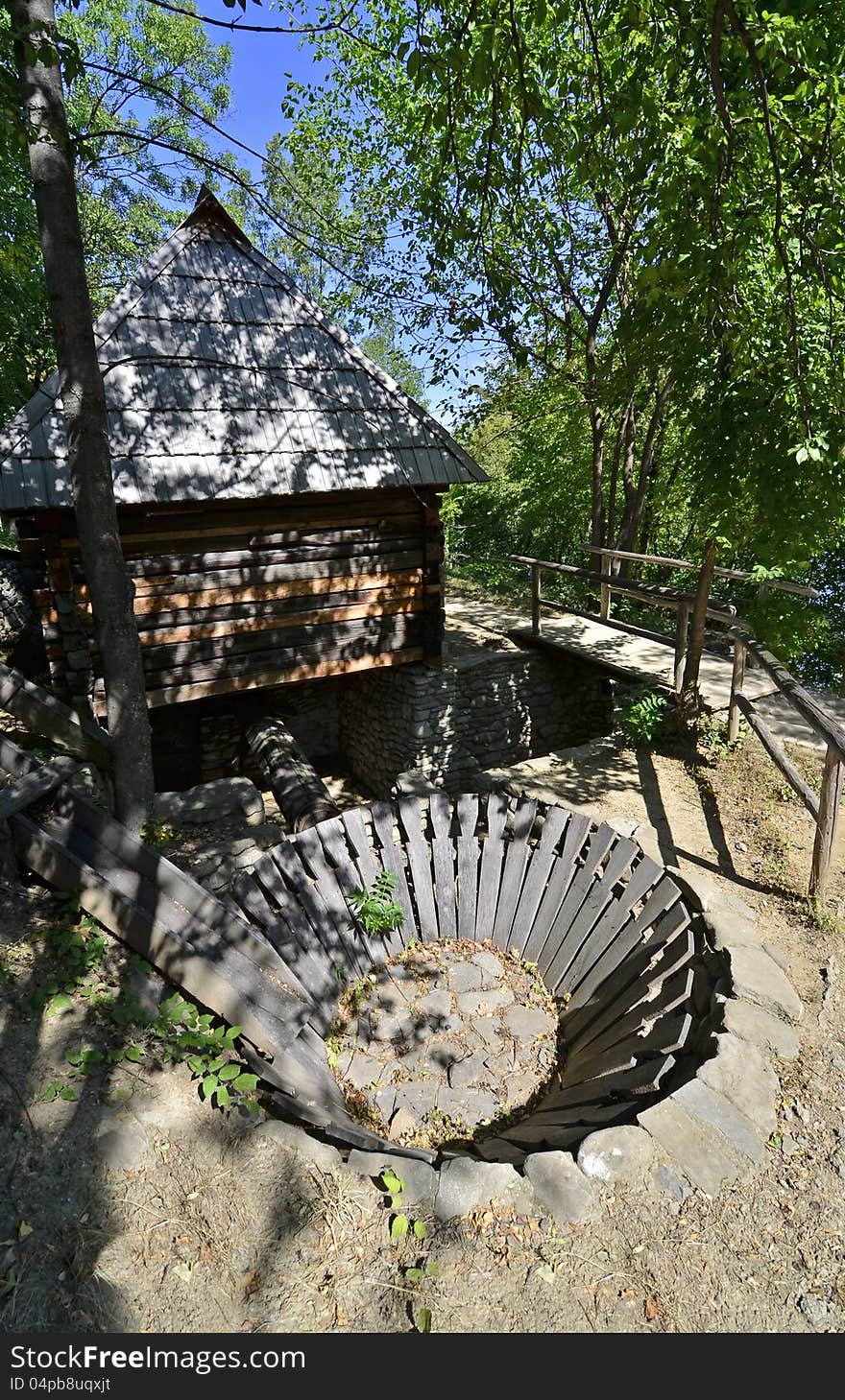 Water mill in the forest traditional in Transylvania land of Romania. Water mill in the forest traditional in Transylvania land of Romania