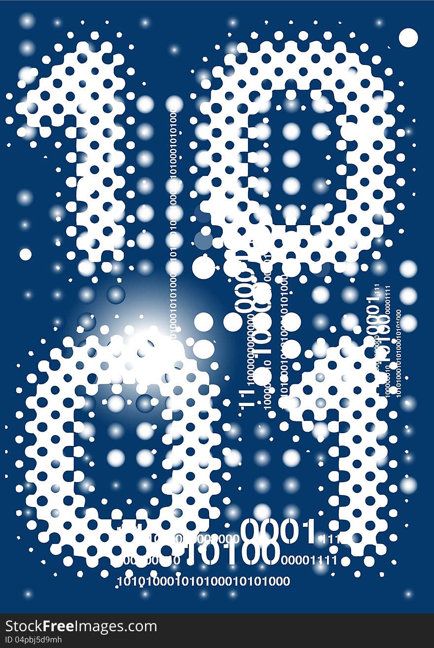 Blue abstract grunge  background with the computer binary code. Vector illustration. Blue abstract grunge  background with the computer binary code. Vector illustration.