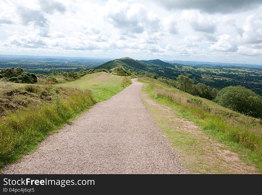 The sweeping landscape of the malvern hills
in worcestershire in england. The sweeping landscape of the malvern hills
in worcestershire in england