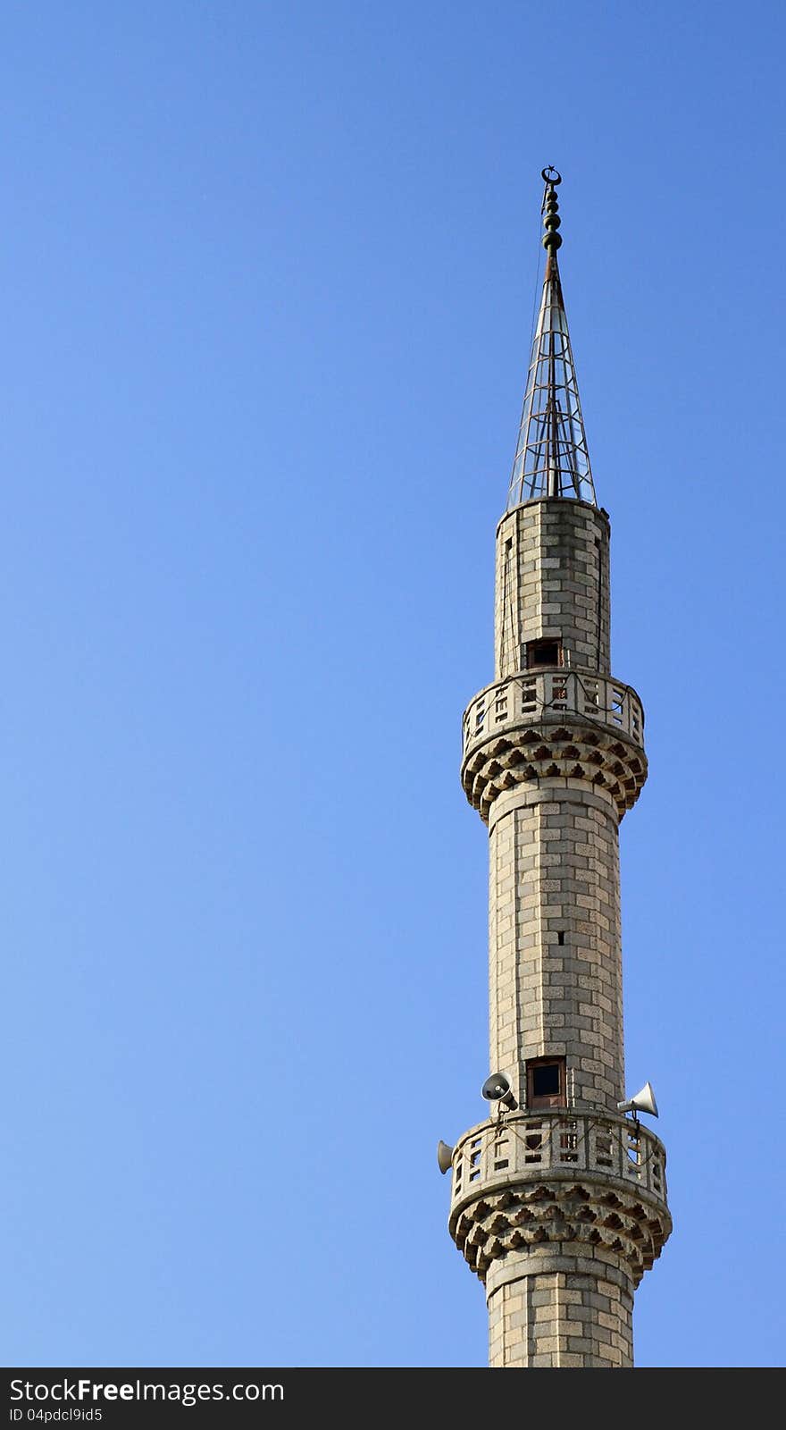 Minaret of a Mosque located in Bekilli, Denizli, Turkey