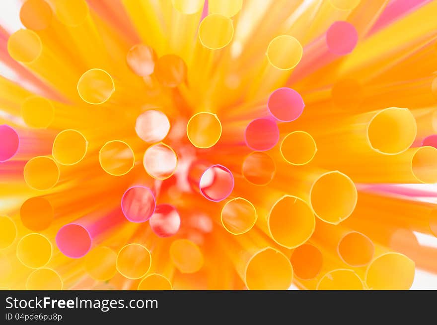 Multicolored Drinking Straws