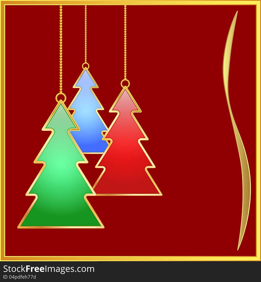 An abstract christmas background with frame