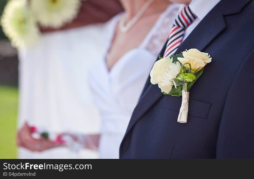 Macro photo of the boutonniere