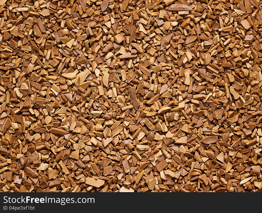 Instant coffee texture, background with copy space. Instant coffee texture, background with copy space