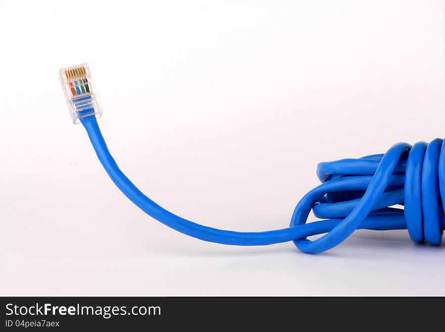 Blue network cable