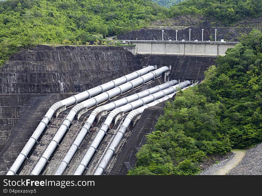 Pipelines for the Hydroelectric power plant. Pipelines for the Hydroelectric power plant