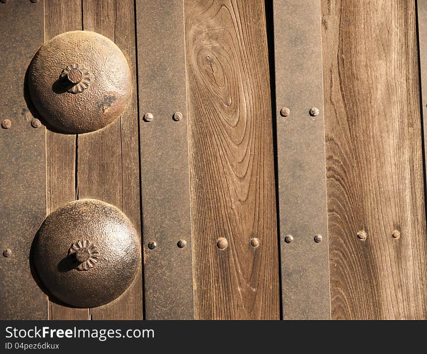 Part of Japanese castle door