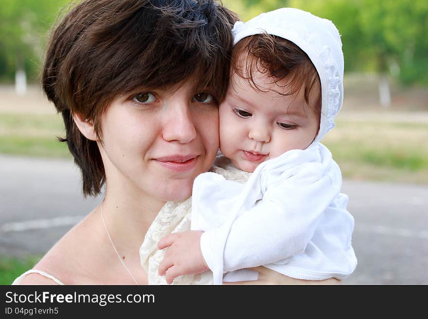 Happy mother with her little daughter. Happy mother with her little daughter