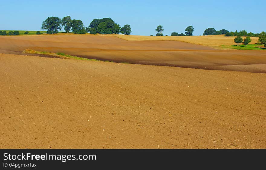 Nice shot of a harvested field in autumn or fall landscape. Nice shot of a harvested field in autumn or fall landscape