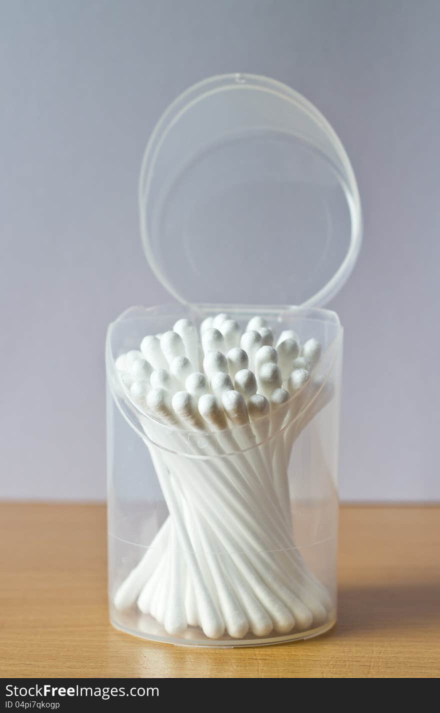 Group of cotton buds in the box