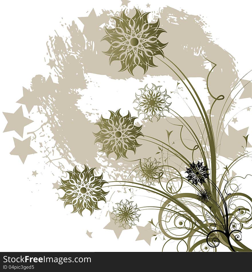 Abstract flowers background