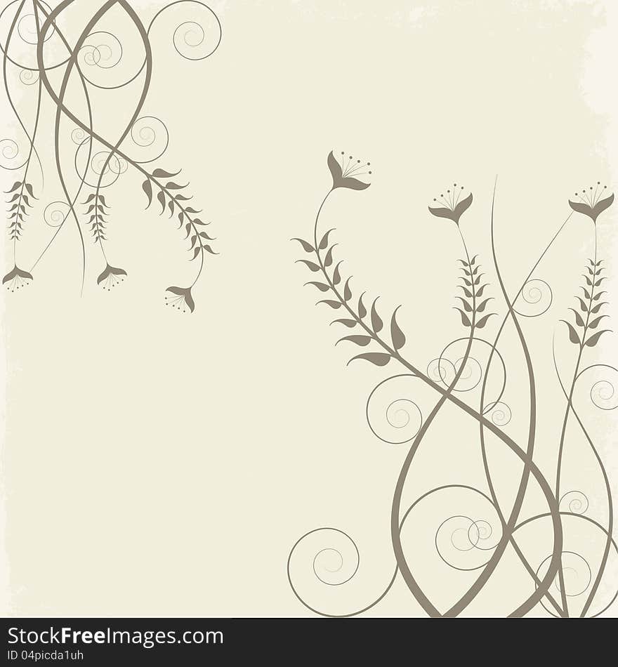 Floral design. Vector illustration for your text. Floral design. Vector illustration for your text