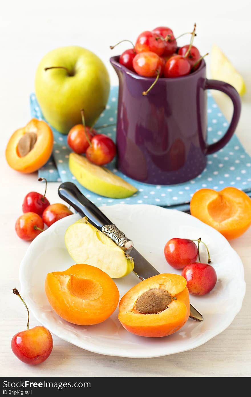 Different fruits and berries