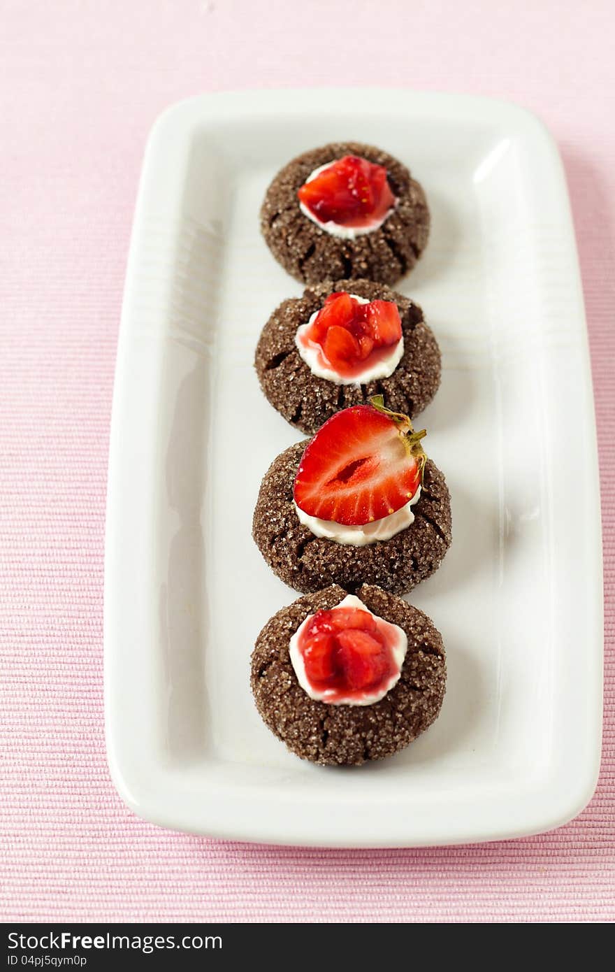 Chocolate Thumbprint Cookies