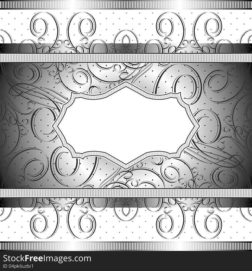 Vector rich banner in black to create your designs