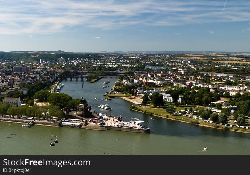 A German Corner - a place where the Mosel meets the Rhein