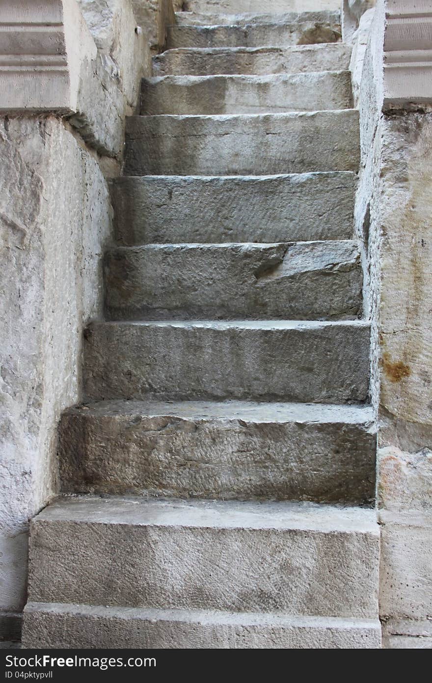 White ancient stairs in Plovdiv