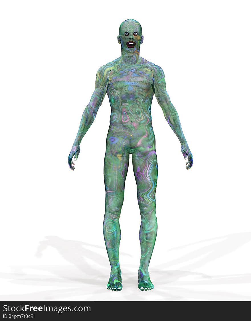 Abstract green cyborg, robot, futuristic cyber humanoid. Abstract green cyborg, robot, futuristic cyber humanoid.