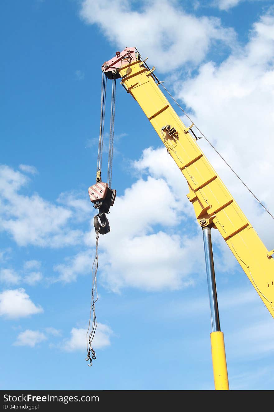 Crane Hook on a blue sky