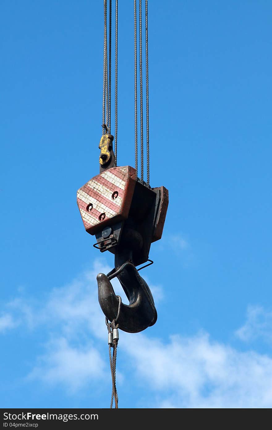 Crane Hook on a blue sky