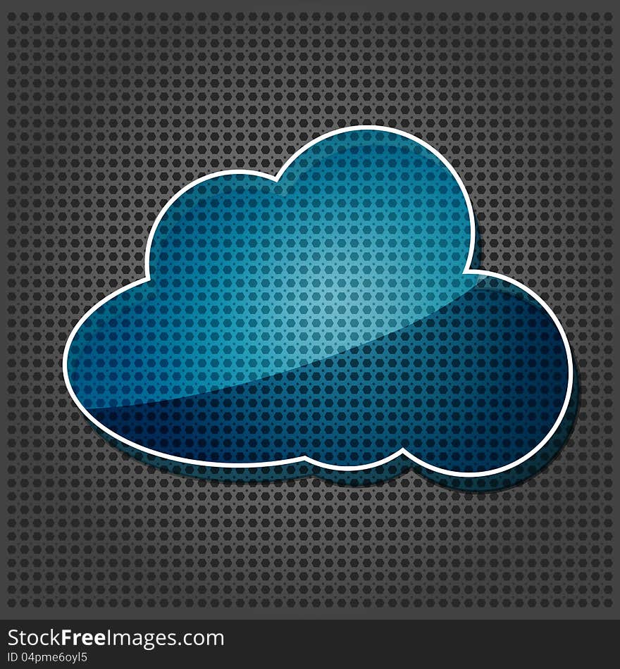 Transparency cloud computing icon