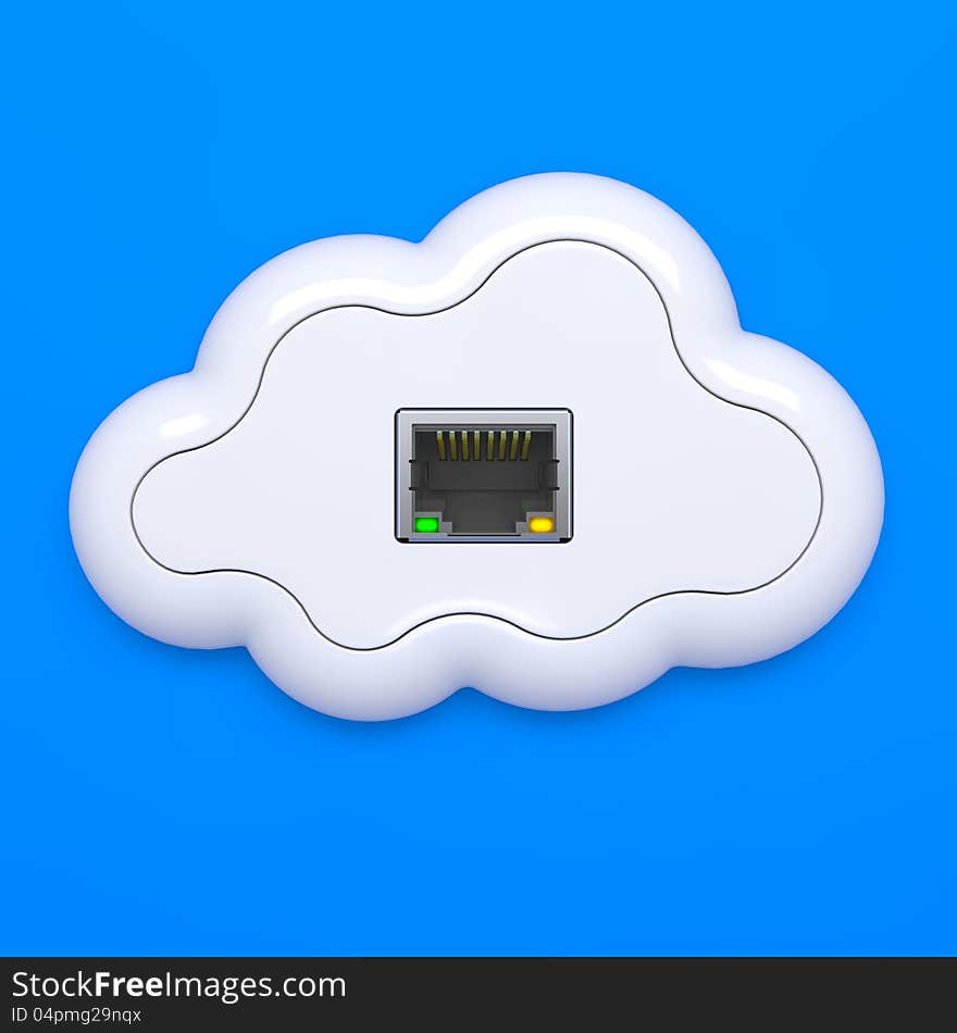 Cloud Computing Concept.