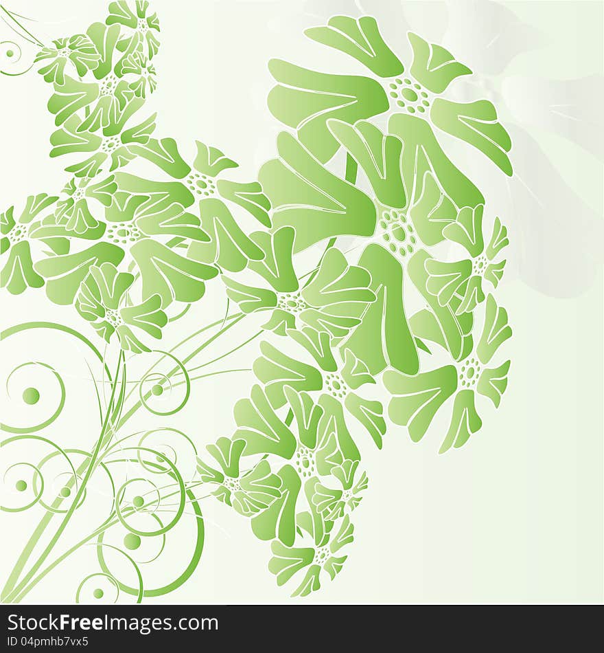 Abstract flower design for your sample text. Abstract flower design for your sample text