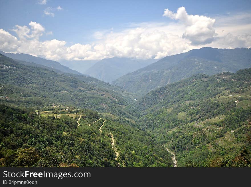 On the way to North Sikkim, India