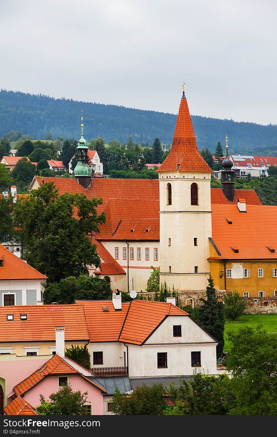 View of Cesky Krumlov, Czech Republic.