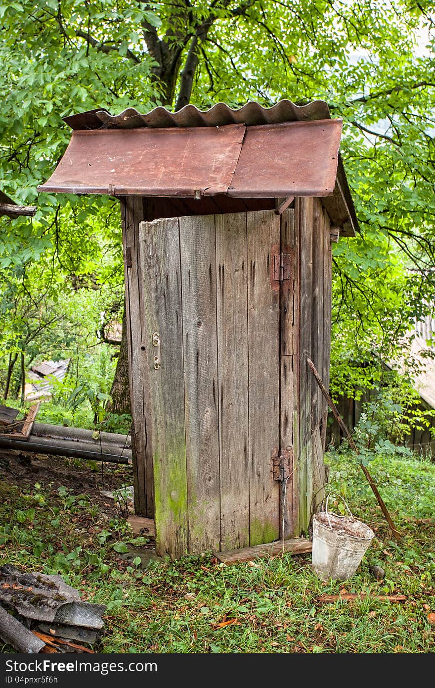 Rustic Old Wooden Toilet