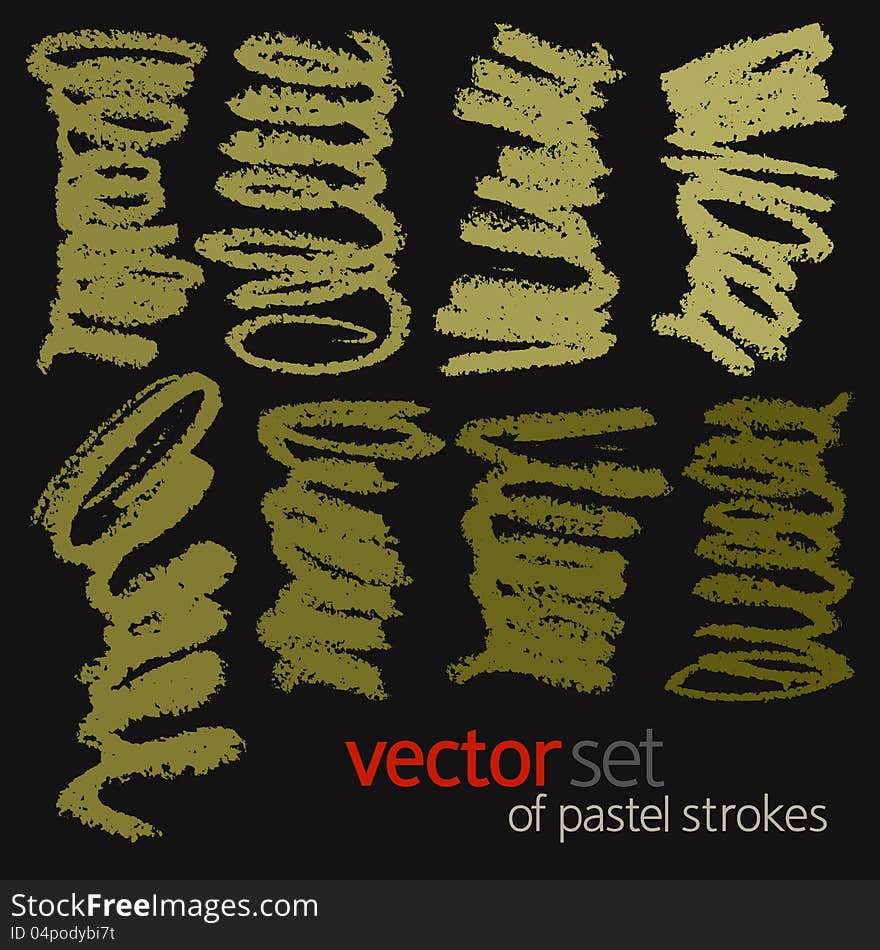 Pastel Strokes, Vector Set 1