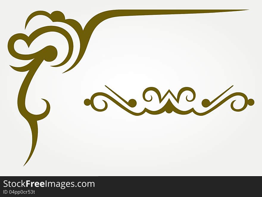 Calligraphic design element and page decoration