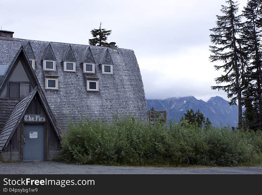 A church is on top of the high mountain. A church is on top of the high mountain.