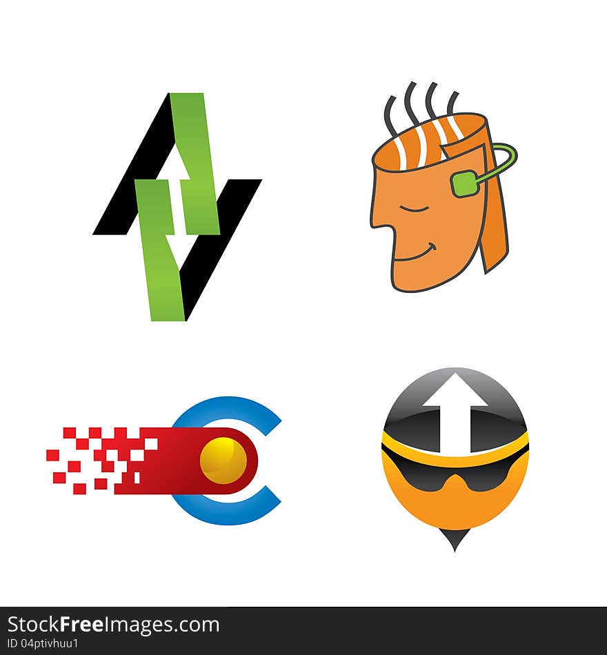 Different logo concepts for internet business. Different logo concepts for internet business