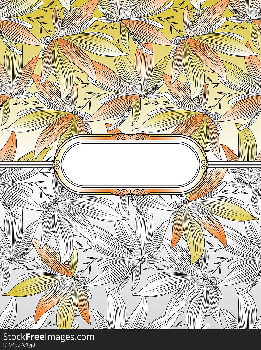 Fancy floral banner