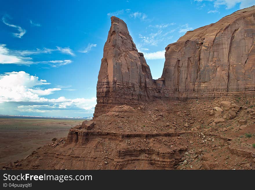 Monument valley,utah,USA-august 6,2012: view of monumental valley navajo tribal park