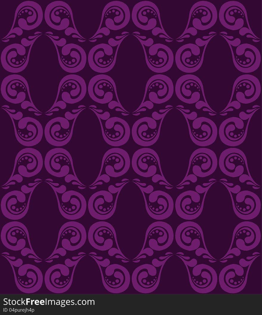 Damascus beautiful seamless purple pattern. Damascus beautiful seamless purple pattern