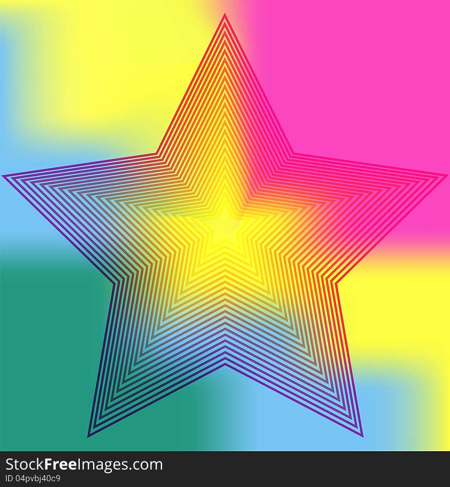 Abstract Spherical Luminous Gold Stars