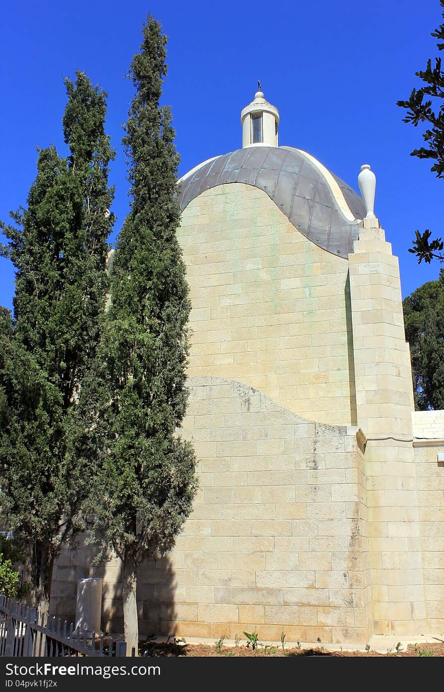 The Church of Dominus Flevit, lamenting the Lord or the Lord's Lament. Jerusalem , Israel. The Church of Dominus Flevit, lamenting the Lord or the Lord's Lament. Jerusalem , Israel