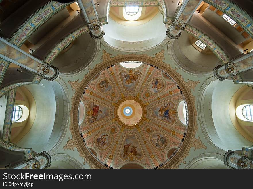 Dresden, the Cupola of the Frauenkirche. Germany. Dresden, the Cupola of the Frauenkirche. Germany