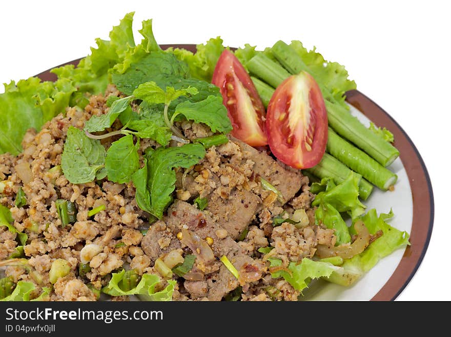 Hot Meat Dishes Set 13/16 - Thai Spicy minced meat salad