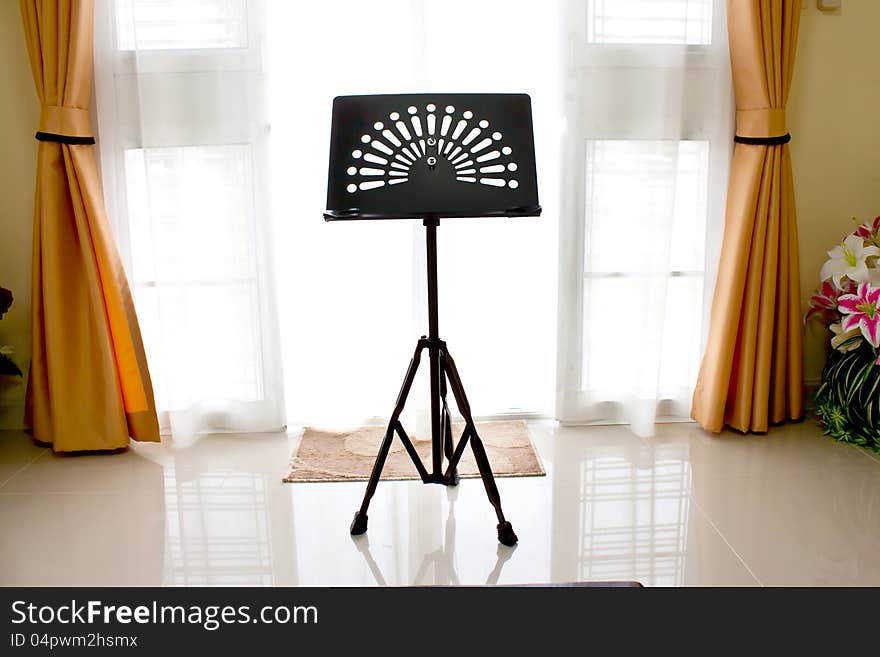 Music stand in home